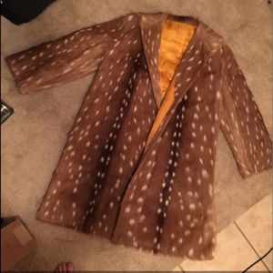 NO TAGS- Bambi fur coat long Sz m